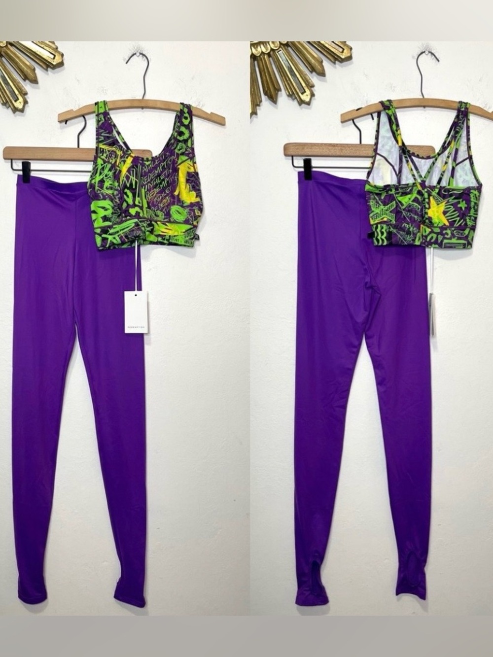 Redemption Athletix Graffiti Print Top And Leggings Set
